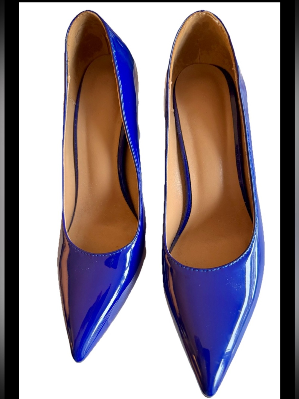 Janseven WICKED OZ Blue Patent Leather Pump Heel Emerald City Jeweled 6.5 Worn1X - Picture 6 of 7